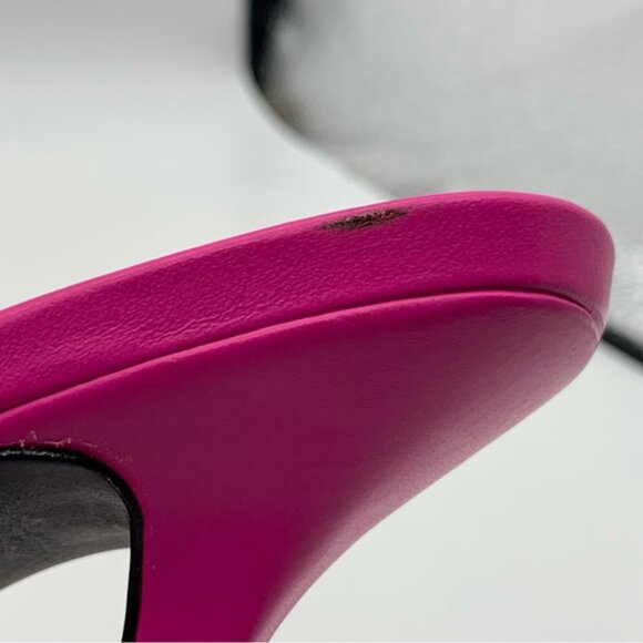 BLACK SUEDE Transparent PVC Strap Sandal in Fuchsia - Picture 14 of 14